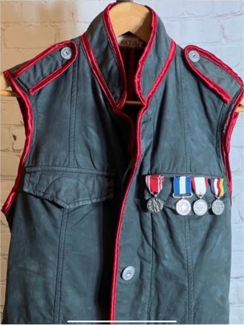 ❤️ VINTAGE Military-Inspired Blue VEST